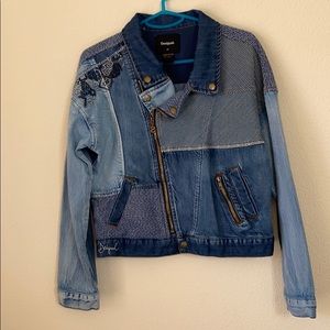 Patchwork denim/jean jacket